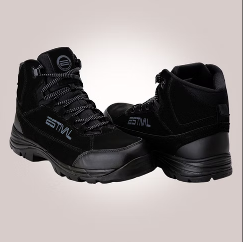 Bota Adventure em Couro Estival - Preta - CA 40376 Bota Adventure em Couro Estival - Preta - CA 40376