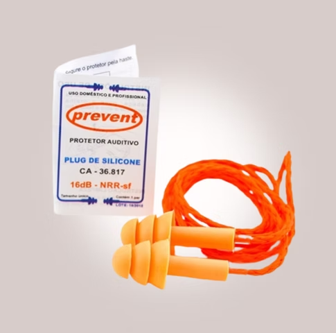 Protetor Auricular Silicone - Laranja e Salmõa 16DB - C.A : Protetor Auricular Silicone - Laranja e Salmõa 16DB - C.A :