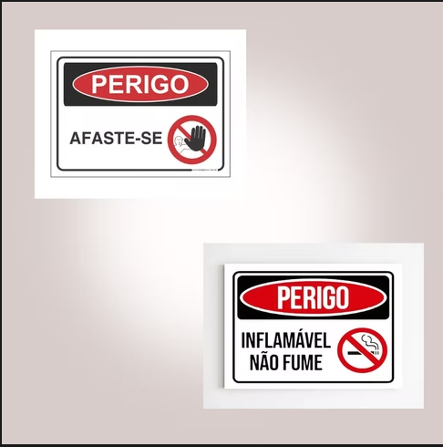 Placas de Perigo - 30X40 Placas de Perigo - 30X40
